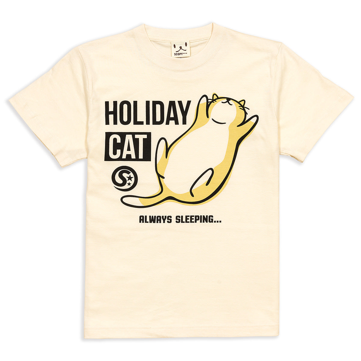 預購|貓奴至愛|HOLIDAY CAT 懶洋洋貓貓純棉短袖 T-SHIRT