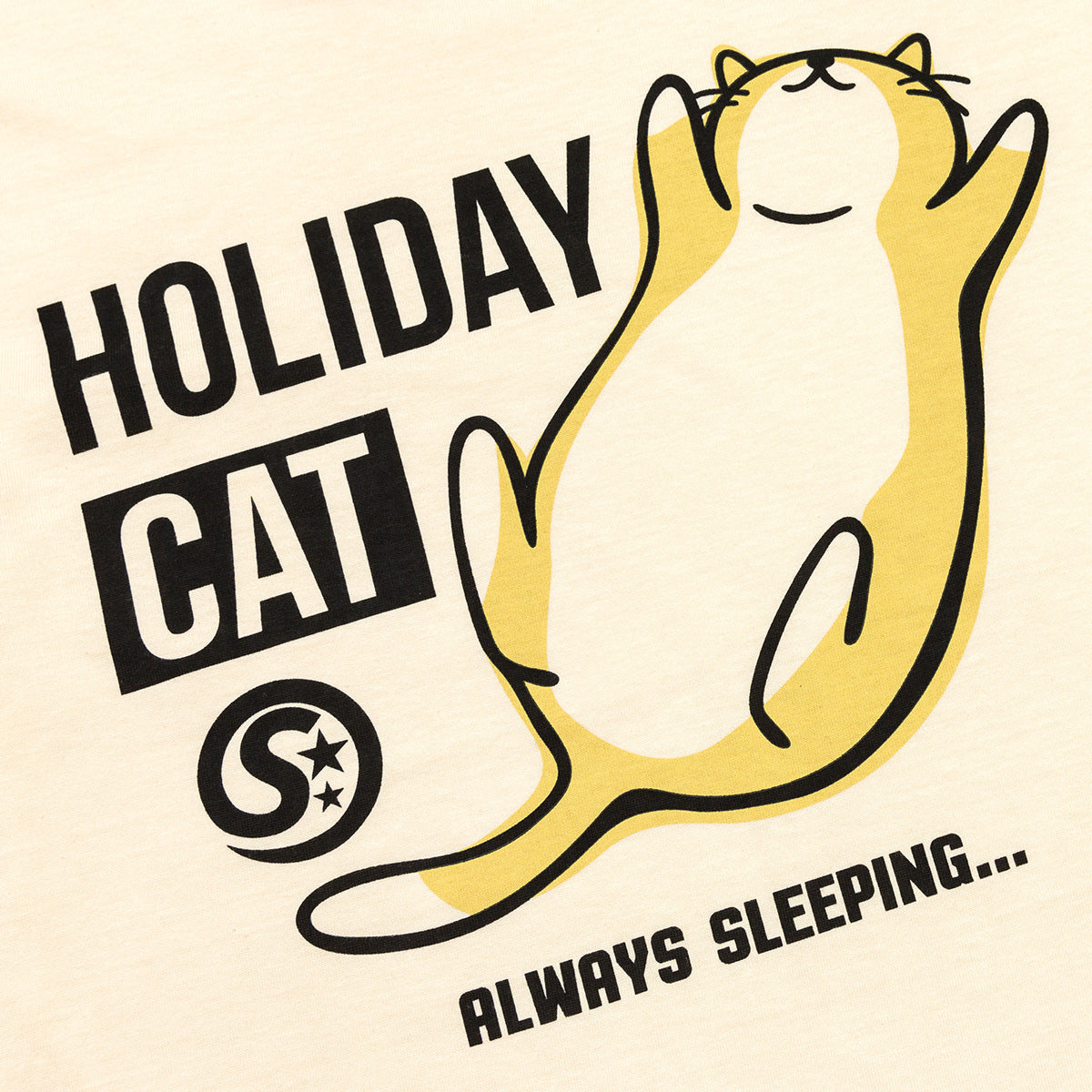 預購|貓奴至愛|HOLIDAY CAT 懶洋洋貓貓純棉短袖 T-SHIRT
