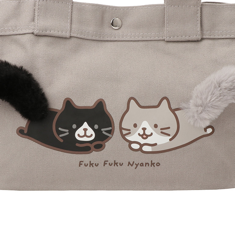 預購|FukuFukuNyanko 貓貓超無敵可愛手挽TOTE袋附送尾巴