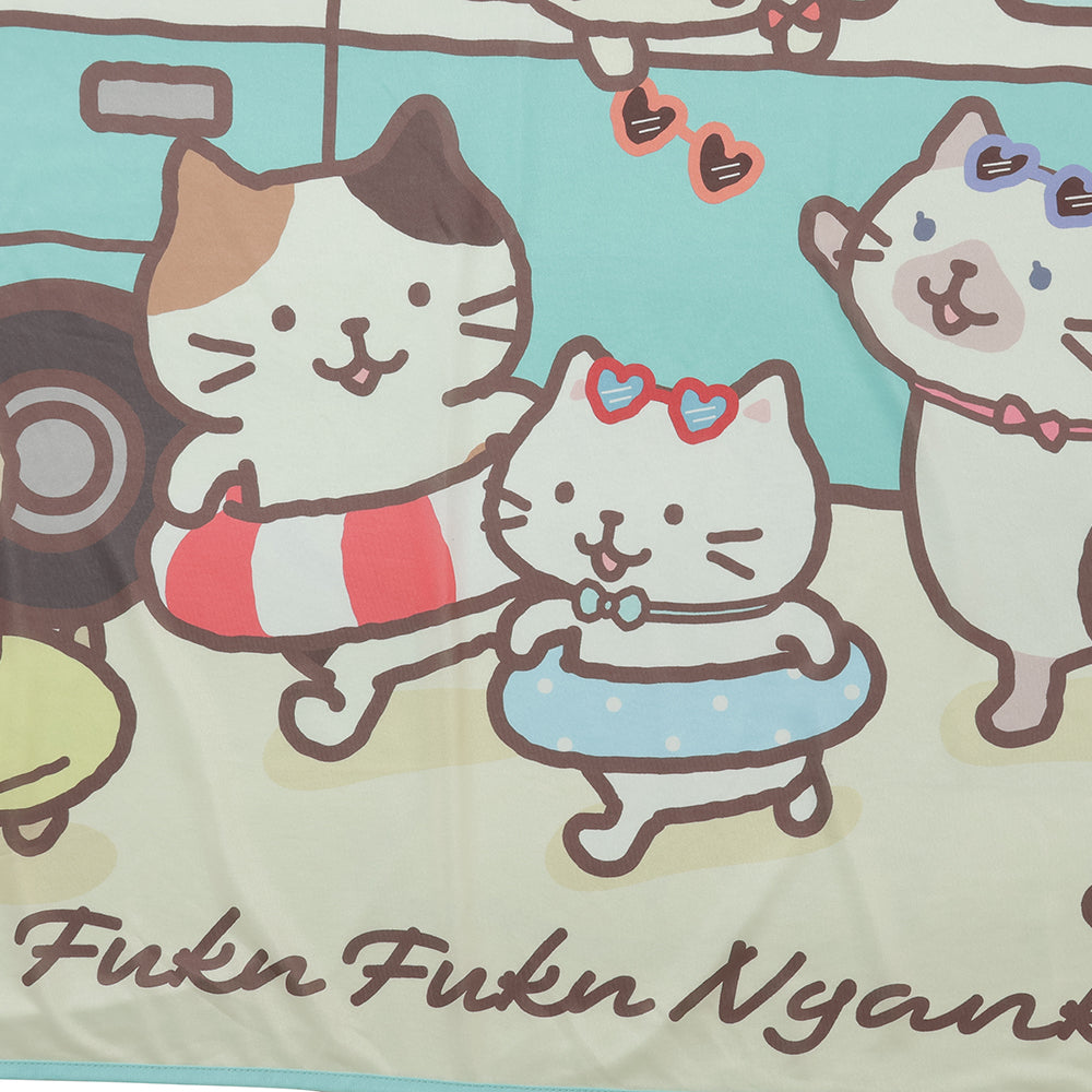 預購|FukuFukuNyanko 貓貓沙灘派對接觸冷感輕盈被