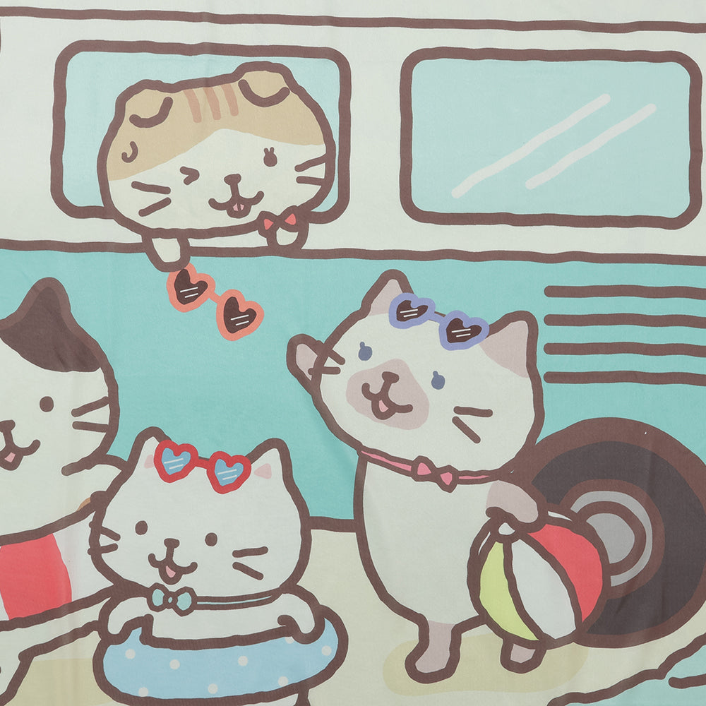 預購|FukuFukuNyanko 貓貓沙灘派對接觸冷感輕盈被