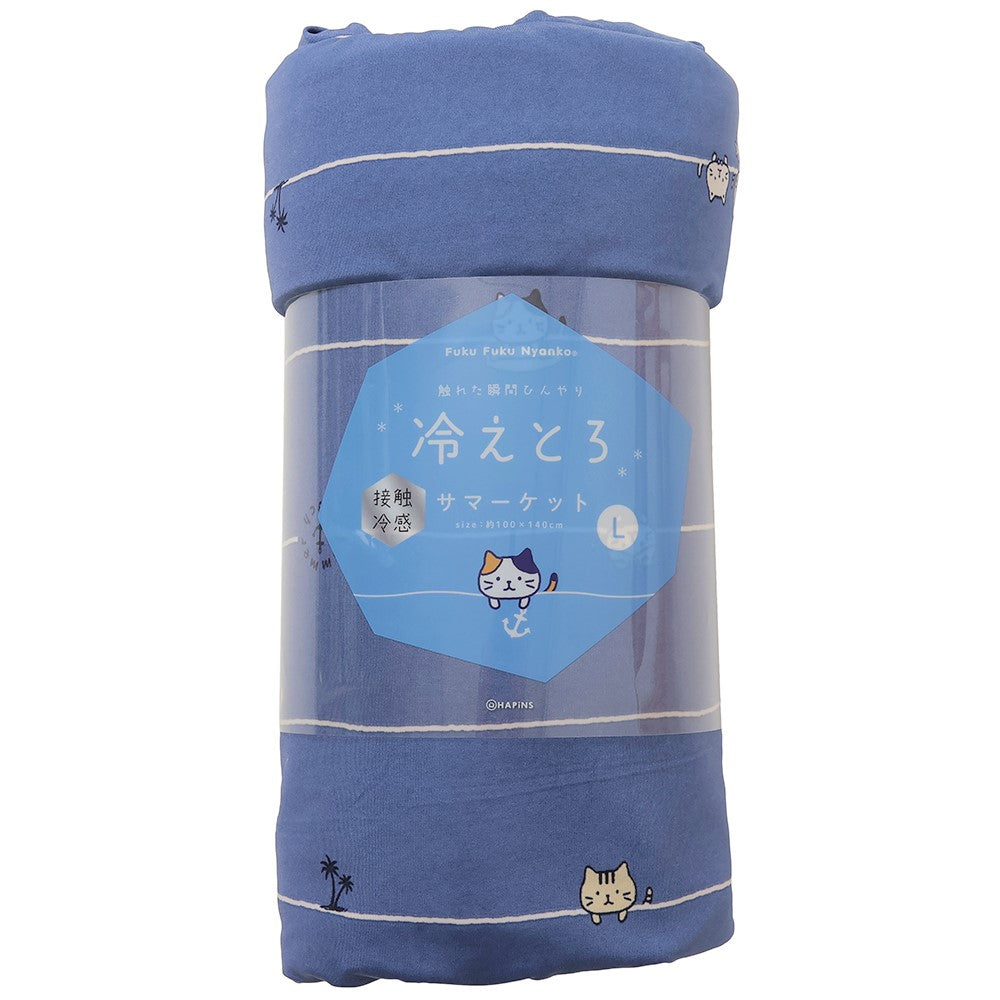 預購|FukuFukuNyanko 海洋貓貓接觸冷感輕盈被