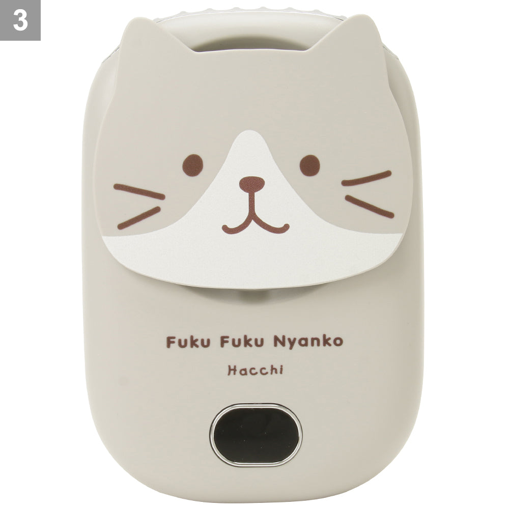 現貨發售|夏日無敵可愛|FukuFukuNyanko 貓貓 3-WAYS掛頸座檯掛腰充電式風扇