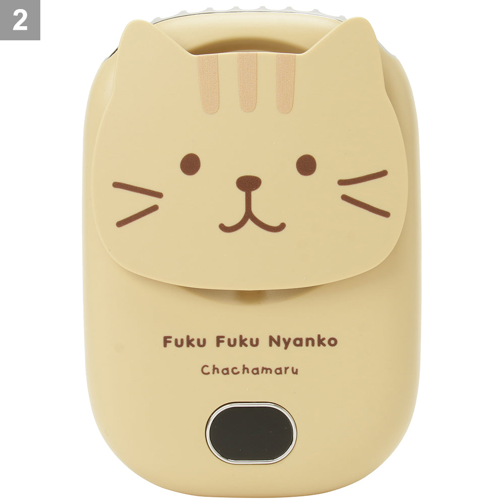現貨發售|夏日無敵可愛|FukuFukuNyanko 貓貓 3-WAYS掛頸座檯掛腰充電式風扇