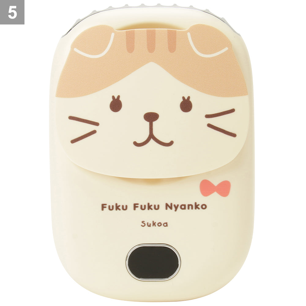 現貨發售|夏日無敵可愛|FukuFukuNyanko 貓貓 3-WAYS掛頸座檯掛腰充電式風扇