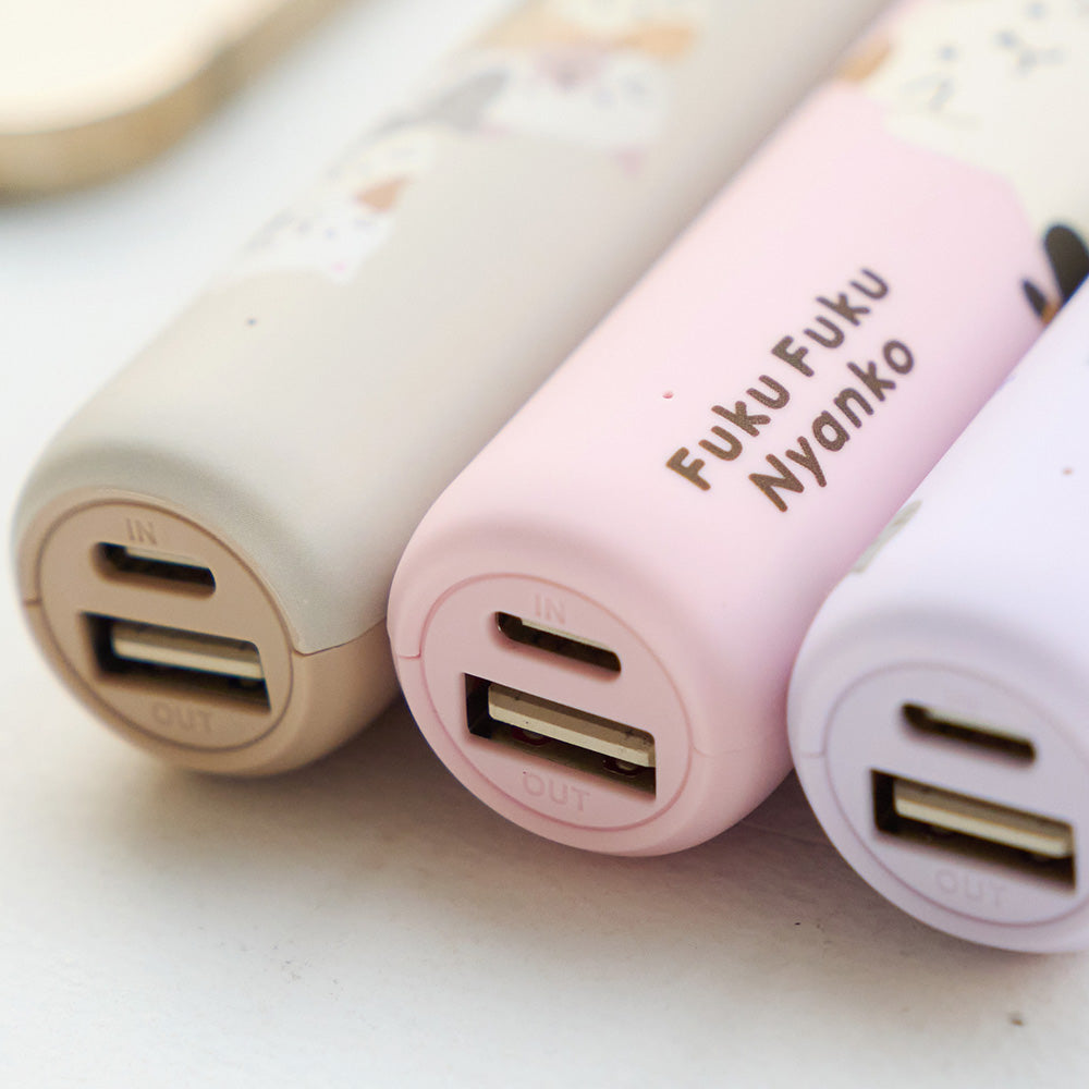 預購|FukuFukuNyanko 貓貓家族袖珍流動充電池
