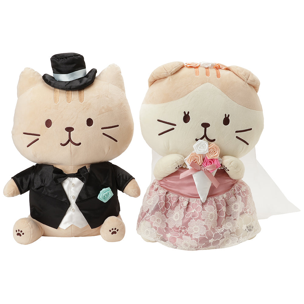 預購|網絡限量版| FukuFukuNyanko 超豪華結婚貓貓公仔一對套裝