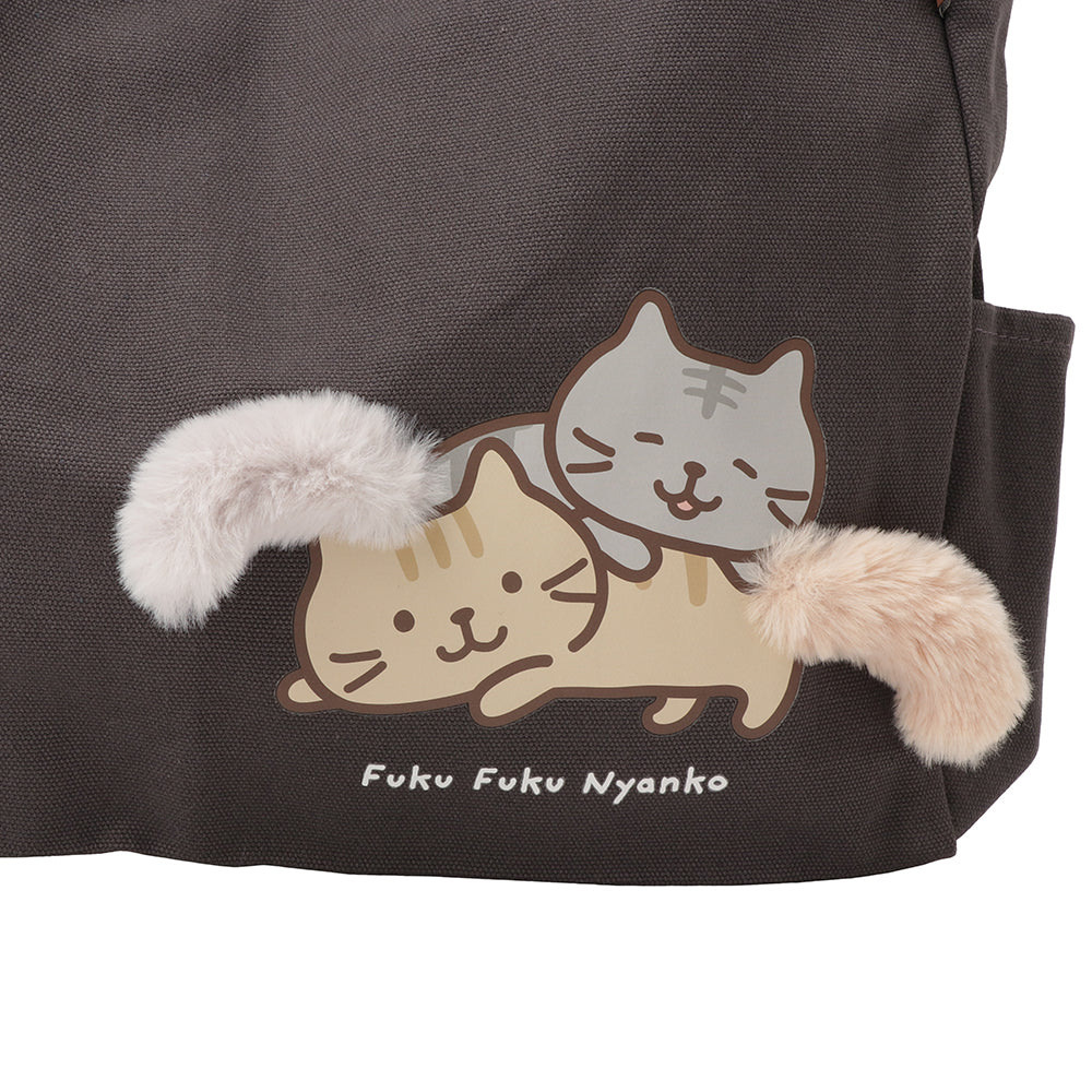 預購|FukuFukuNyanko 貓貓超無敵可愛大容量手挽TOTE袋附送尾巴