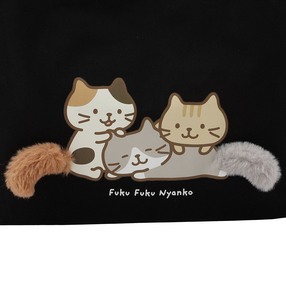 預購|FukuFukuNyanko 貓貓超無敵可愛大容量手挽TOTE袋附送尾巴