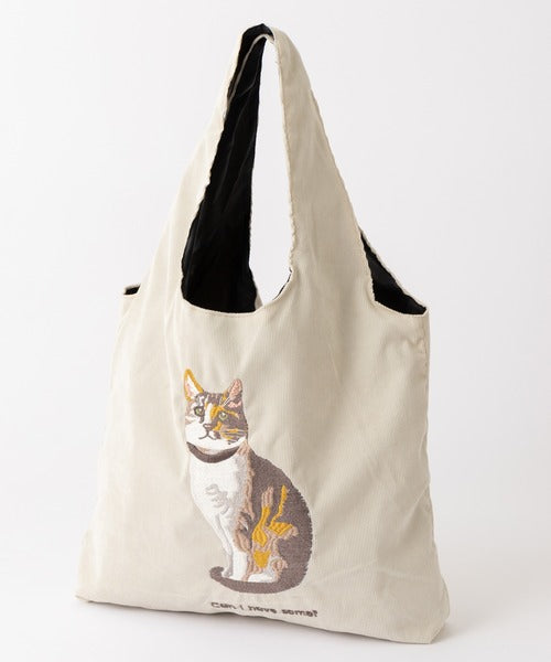 預購|Jubilee 北歐風格貓咪刺繍 TOTE 袋