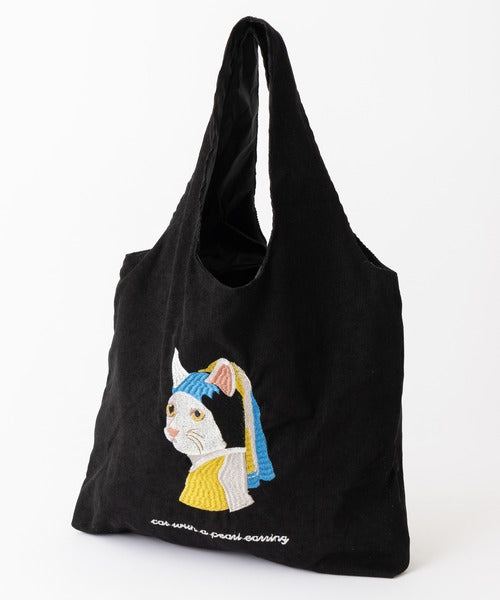 預購|Jubilee 北歐風格貓咪刺繍 TOTE 袋