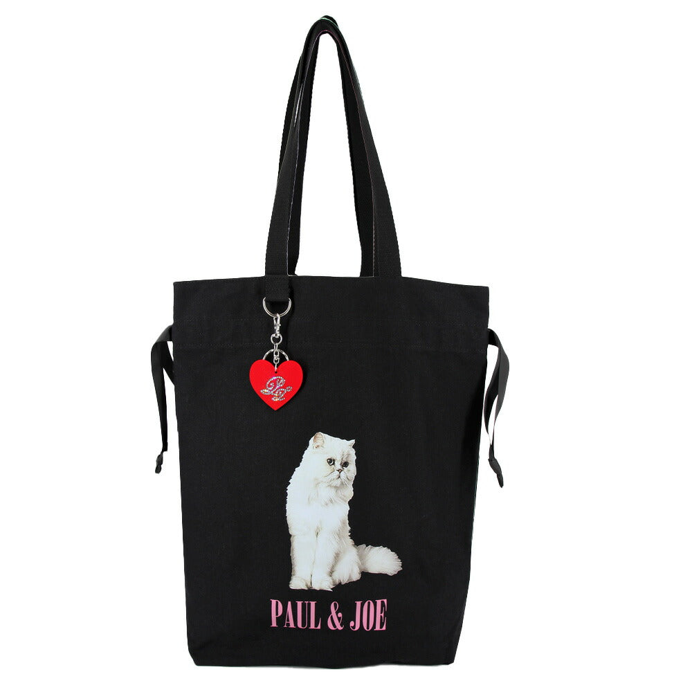 預購|PAUL & JOE 長毛貓貓索繩口帆布肩掛 TOTE袋