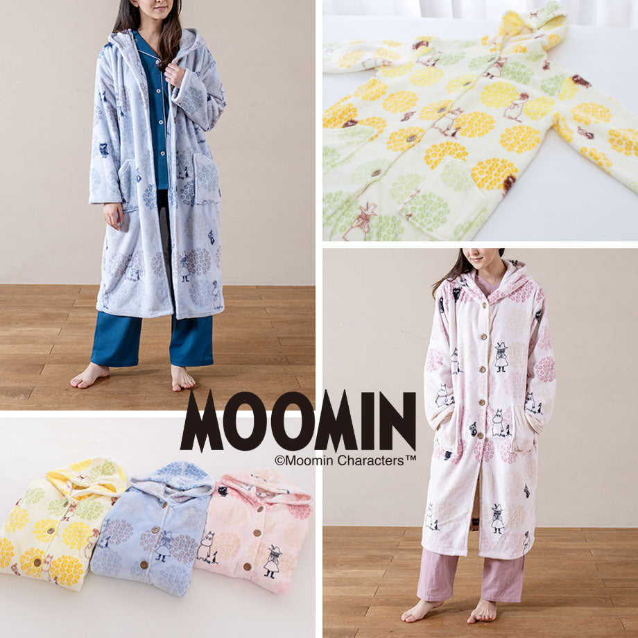 日本樂天第一位|MOOMIN北歐風格柔軟保暖晨褸