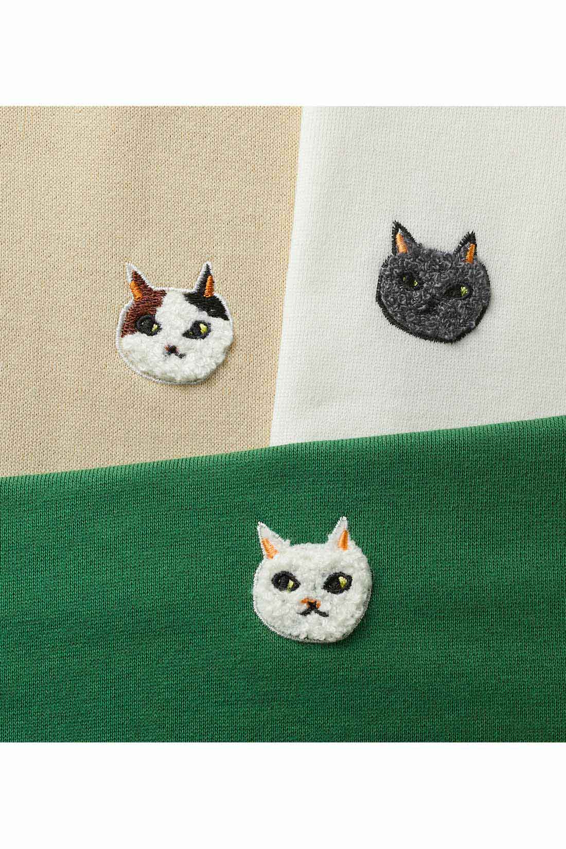 🇯🇵日本直送《貓部聯乘 IEDIT 貓咪刺繡圖案長袖上衣》