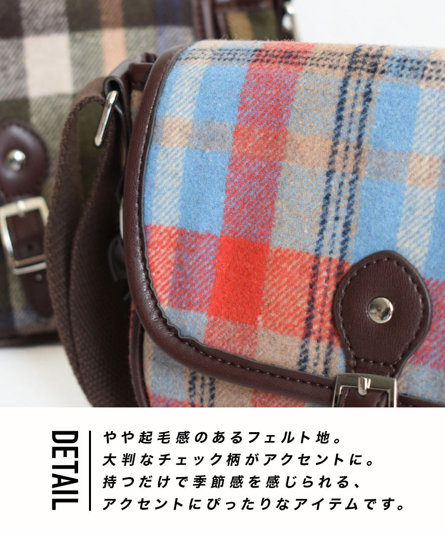 預購|anello ALYSSA 格仔小型斜孭袋