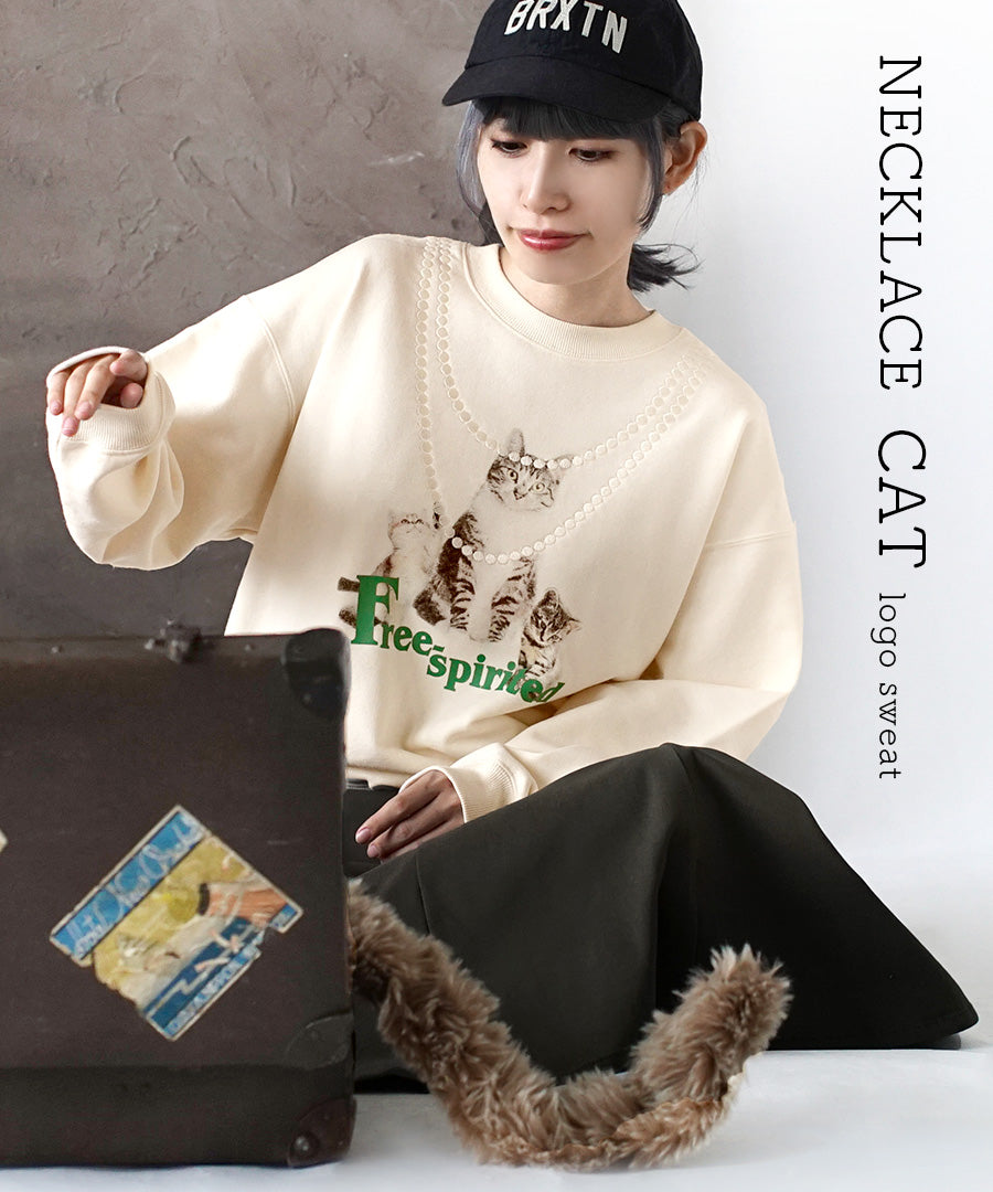 預購|Necklace cat圓領上衣