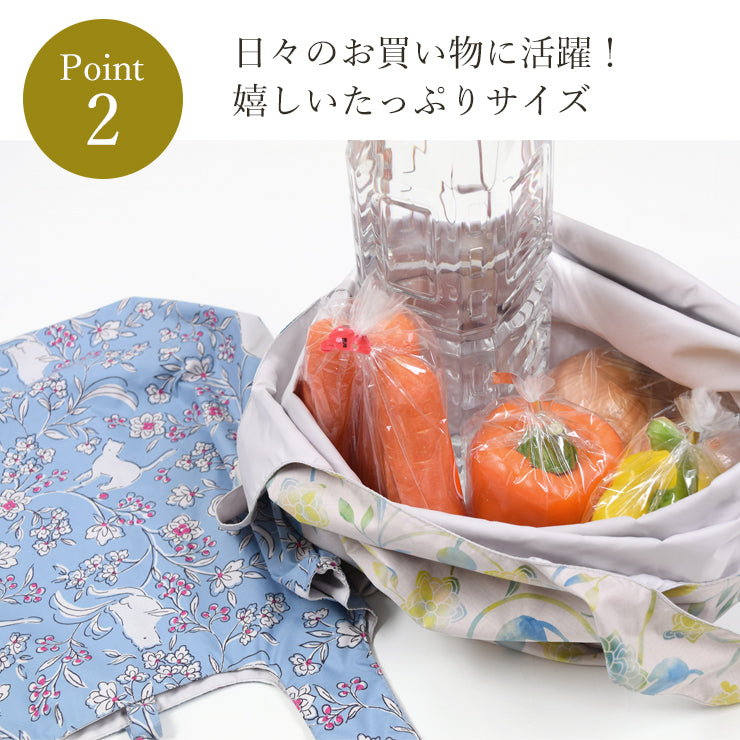 預購|日本製《Chinoiserie Modern Kyoto高功能傘布防水貓貓TOTE袋》