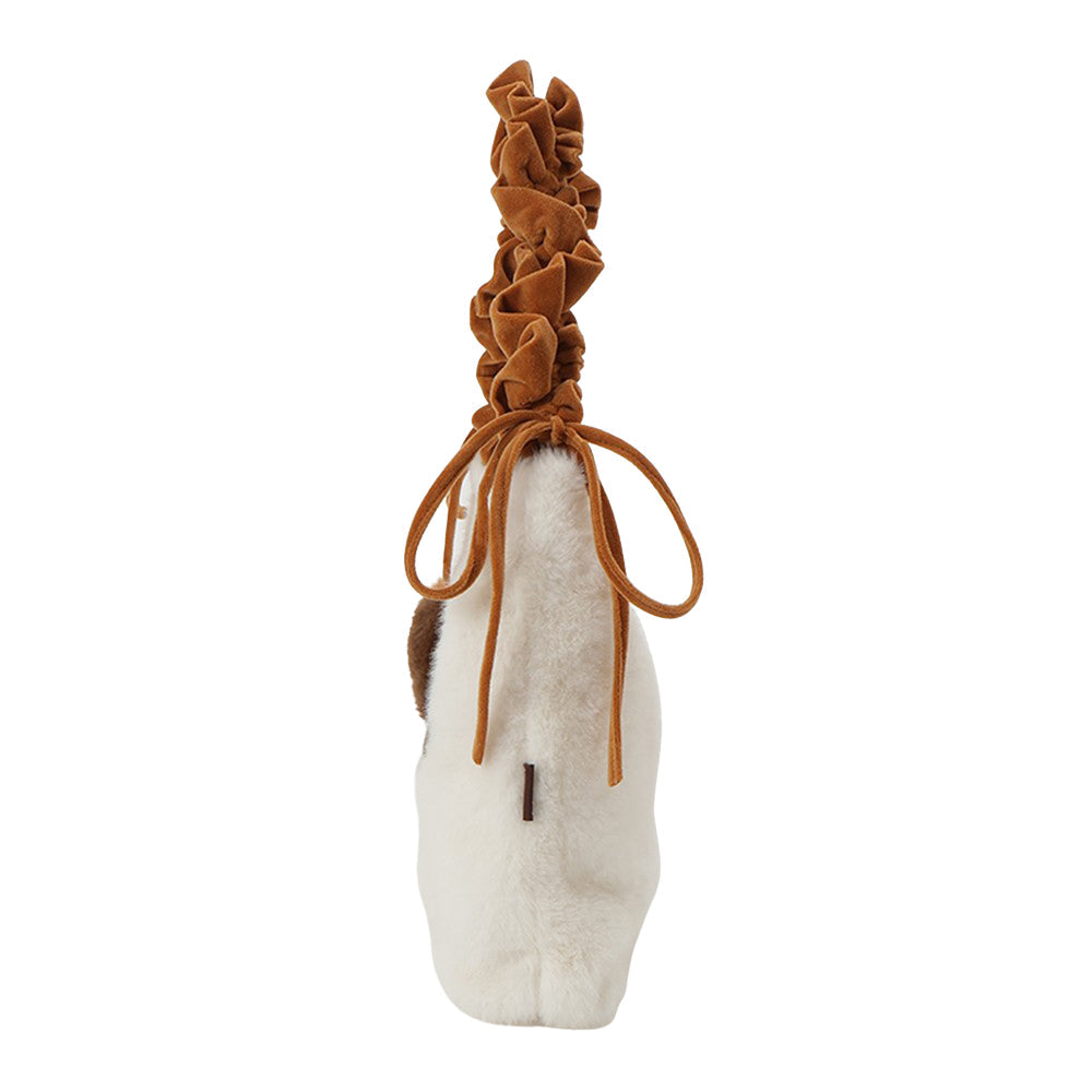FukuFukuNyanko 嚴肅三色貓抓褶波浪肩掛袋