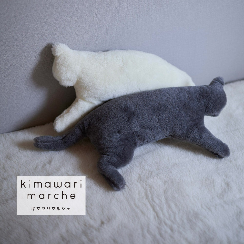 LOOM & SPOOL 日本製 美利奴 羊毛 仿真 猫咪 抱枕 ， 治愈 柔软 靠垫
