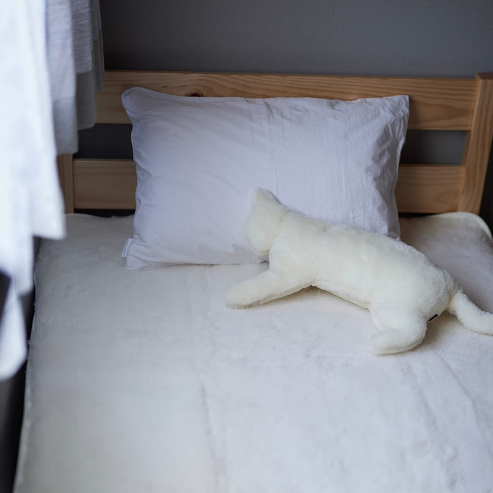 LOOM & SPOOL 日本製 美利奴 羊毛 仿真 猫咪 抱枕 ， 治愈 柔软 靠垫