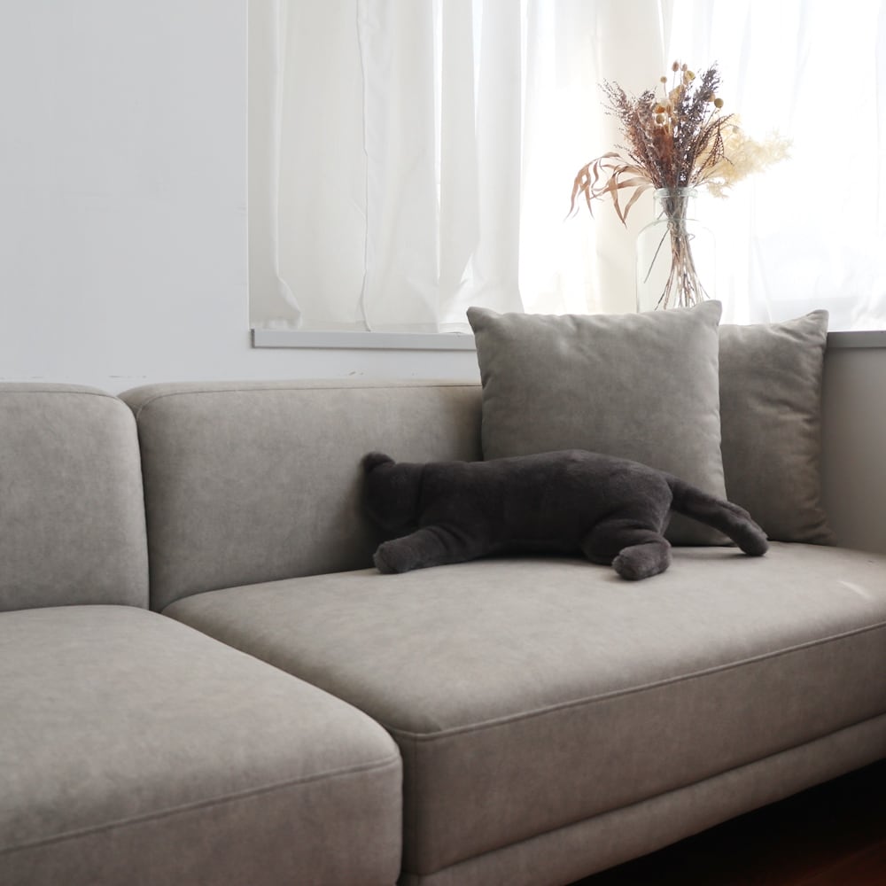 LOOM & SPOOL 日本製 美利奴 羊毛 仿真 猫咪 抱枕 ， 治愈 柔软 靠垫