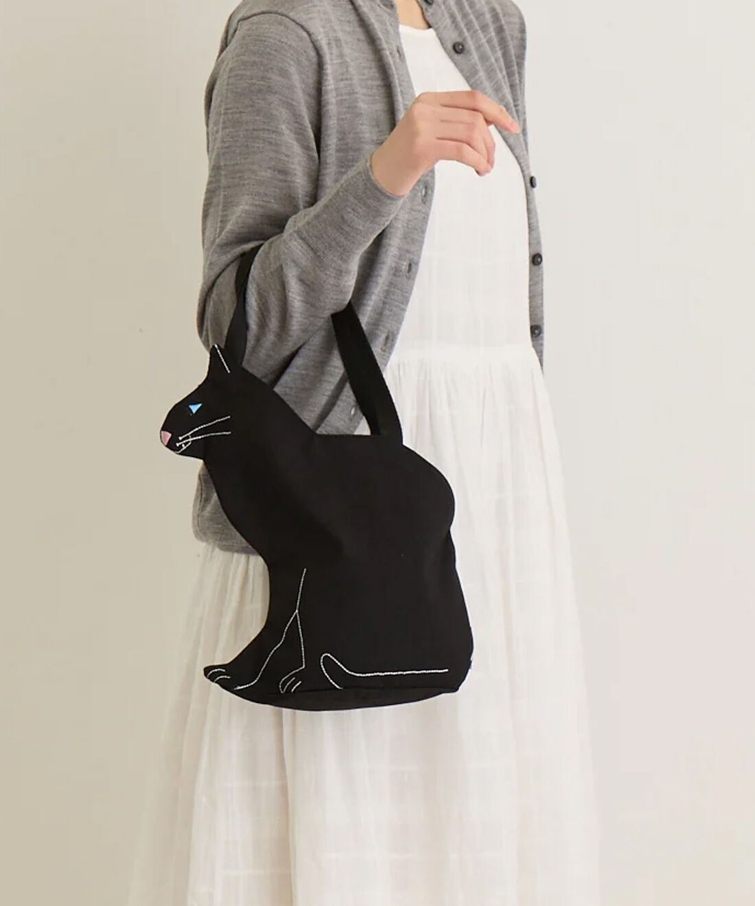 IEDIT SELECT 坐猫包 治愈系 猫咪 造型 手提 托特包