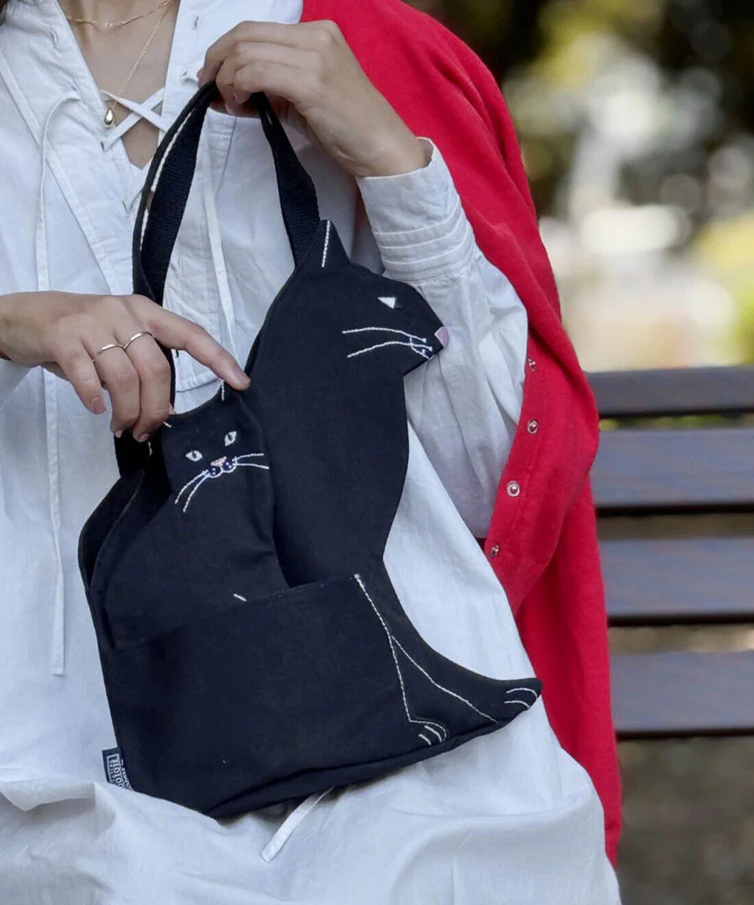 IEDIT SELECT 坐猫包 治愈系 猫咪 造型 手提 托特包