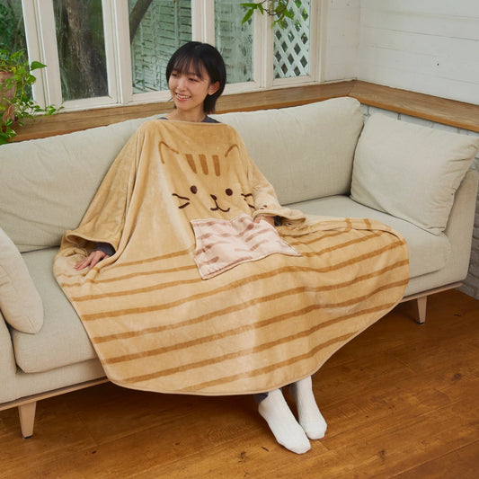 預購 ｜[2025版] FukuFukuNyanko 貓貓暖洋洋宅在家斗篷被套