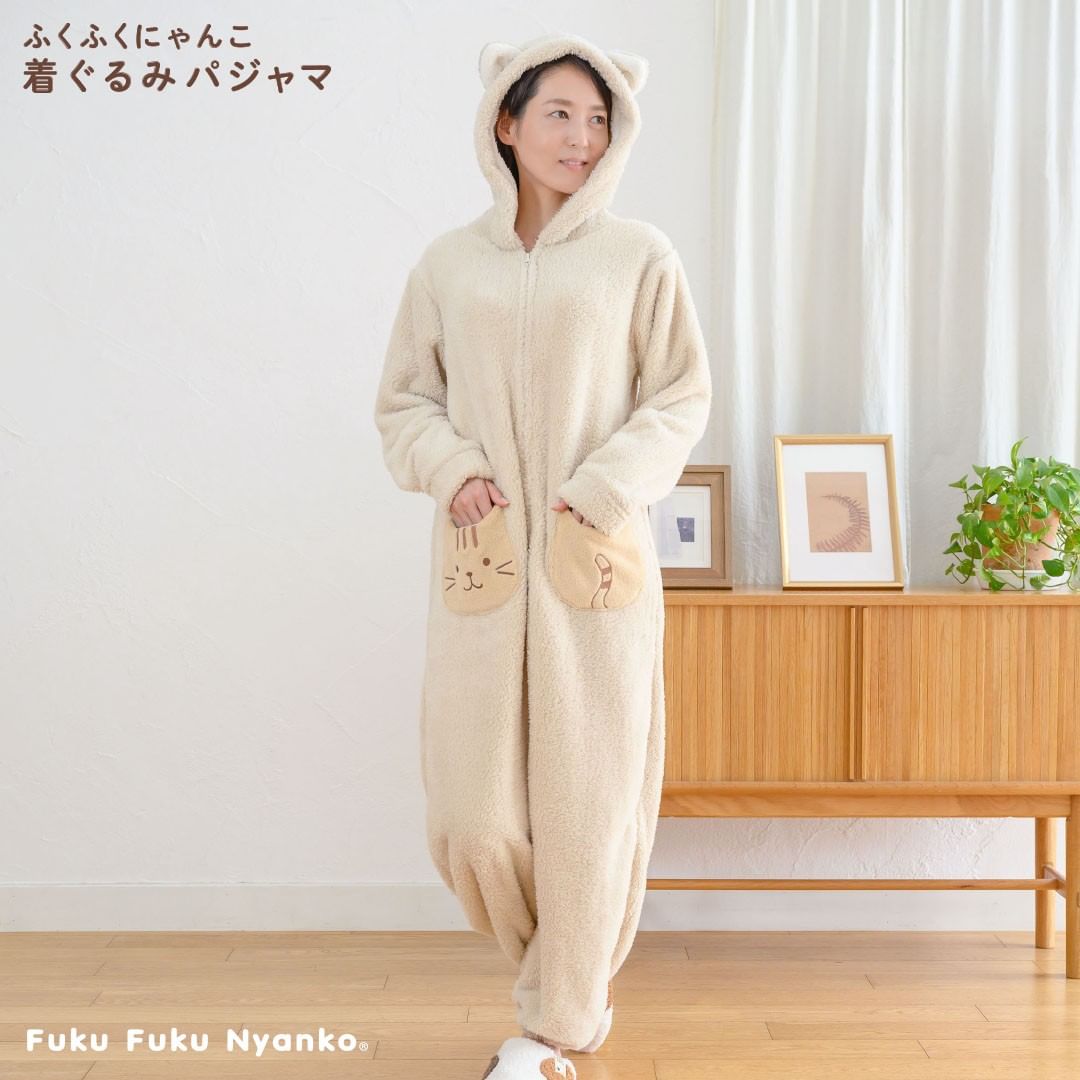 FukuFukuNyanko 貓貓暖洋洋宅在家連身服