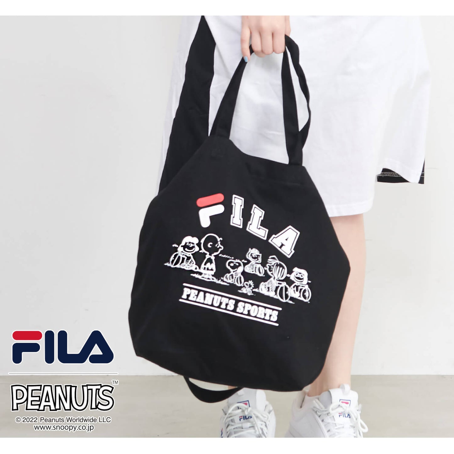 FILA x SNOOPY 大容量 20L 帆布TOTE袋