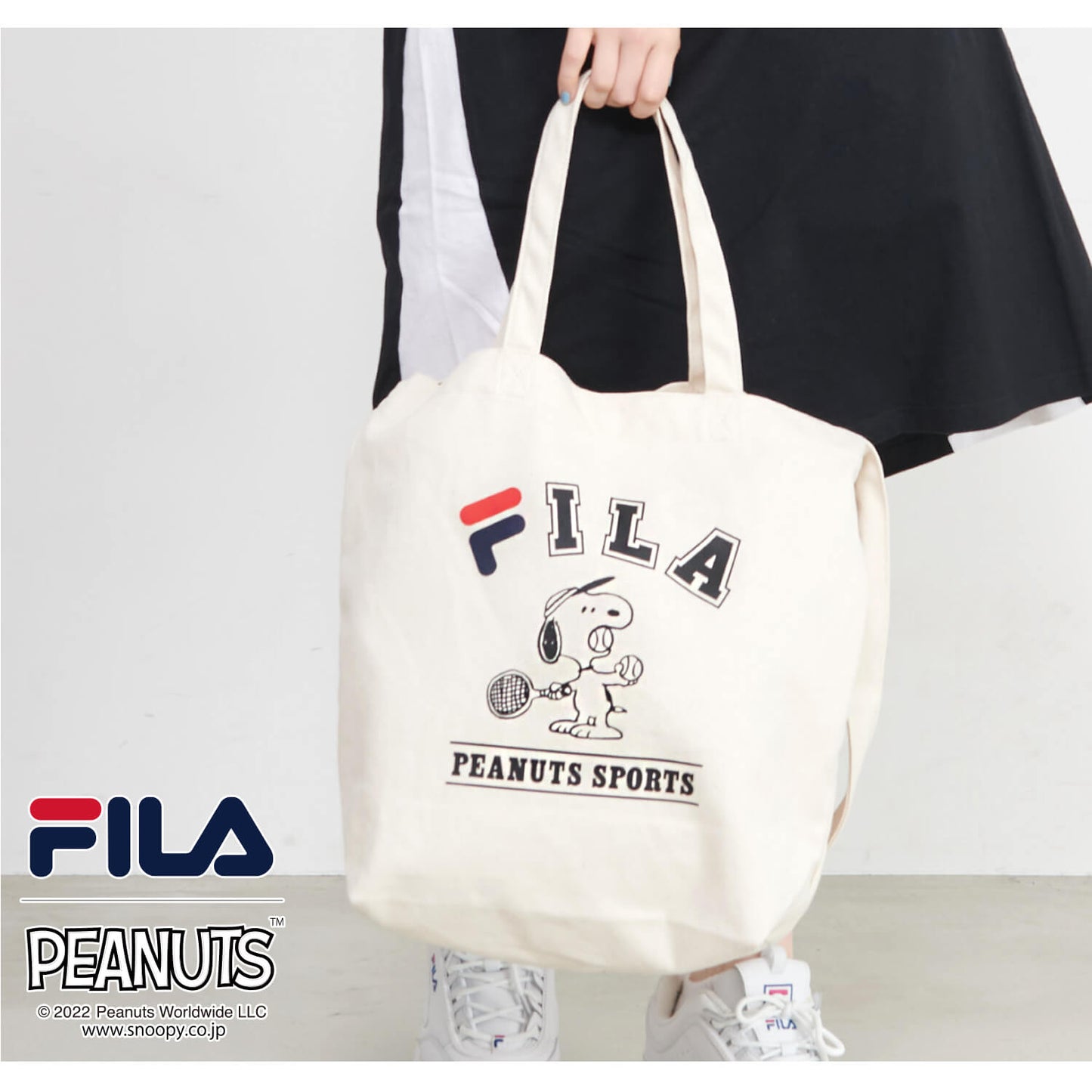 FILA x SNOOPY 大容量 20L 帆布TOTE袋