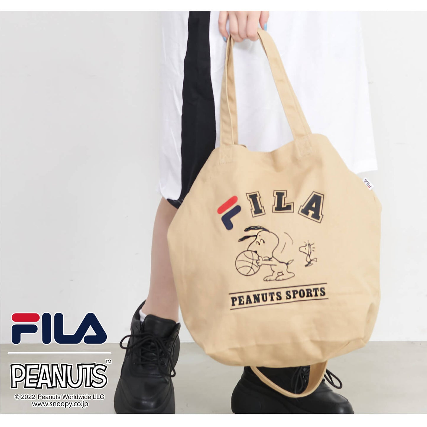 FILA x SNOOPY 大容量 20L 帆布TOTE袋